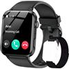 IOWODO Smartwatch Uomo Donna,Orologio Fitness con Chiamate,1.85 Smart Watch Monitor del SpO2/ Sonno,24H Cardiofrequenzimetro,100 modalità Sportive,Fitness Tracker per Android iOS