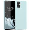 kwmobile Cover per Samsung Galaxy A71 Custodia - Back Case per Smartphone in Silicone TPU - Protezione Gommata - menta freddo
