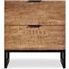 Menzzo Comodino 2 cassetti Panara Quercia Chiara msl015