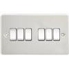 Knightsbridge FP4200PC FPAV4200PC Piastra piatta 10A 6G 2 vie interruttore cromato lucido
