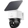 eufy Security SoloCam S340 3K telecamera pannello solare, telecamera wi-fi esterno senza fili, sorveglianza a 360°, Wi-Fi a 2,4 GHz, nessun costo mensile, compatibile con HomeBase 3