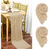 YMHPRIDE 2 Pezzi Runner da Tavola in Garza Beige, 90 x 300cm Marrone Chiaro Runner da Tavola per Formaggio per Matrimonio Addio al Nubilato Baby Shower Decorazioni Feste di Compleanno