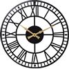 DRW Orologio mared in metallo traforato in nero 45x45x2,5cm