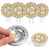 Kohree Lampadina LED G4 12V 2W, Non Dimmerabile, 220LM Bianco Caldo 3000K, Equivalente a Lampadina Alogena 20W, Lampadine LED G4 per Plafoniere, Illuminazione del Paesaggio, 4 Pezzi, Bianco Caldo