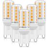 MUSUNIA G9 LED bianco caldo 2700K, 5W ha condotto la lampadina g9 450LM, 5 * F1.5CM, PC e materiale ceramico, non dimmerabile, 5Pack