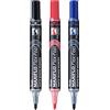 Pentel MWL5SBF Maxiflo Flex-Feel Marcatore per lavagna bianca punta flessibile, set 3 pz (nero, rosso, blu)