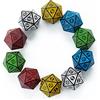 SmartDealsPro Confezione da 10 dadi poliedrici D20 a 20 facce per giochi da tavolo DND RPG MTG (colore 5)