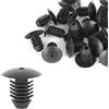 X AUTOHAUX 20pcs 12mm Foro Dia Plastica Bullone Rivetti Parafango Clip Nero per Auto