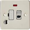 Knightsbridge FPAV6300FPAVC - Interruttore a piastra piatta con uscita flessibile e neon - cromo lucido, 13 A