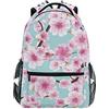 Mnsruu Zaino Scuola Cherry Blossoms Rosa per Ragazzi Borsone da viaggio per bambini