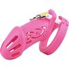 MKGMYGZ Chastity Cage Uomo Silicone Sissy Gabbia Pene Bdsm Cintura Castità Maschile Per Giochi Erotitici Sexy Per Coppie (Long,Pink)
