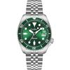 CADISEN Orologio automatico da uomo meccanico automatico NH35 vetro zaffiro tempo libero impermeabile, verde, Bracciale