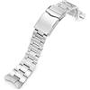 MiLTAT Super-O Boyer - Bracciale in metallo spazzolato, 22 mm, per Orient Triton