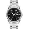 Armani Exchange Orologio a tre lancette Uomo, cassa in acciaio inossidabile riciclato (almeno 50%) da 44 mm con bracciale in acciaio inossidabile, AX1733