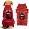 ZEACCT Maglioncino Natalizio per Cane o Gatto, Maglione di Natale per Cani e Gatti, Lavorato a Maglia, Caldo per l'Inverno (Cervo dal Naso Rosso, M)