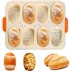 Aghoer Teglia da Forno Antiaderente per 8 Panini, per Cuocere Francesi e Breadstick