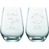 EKM Living Schott Zwiesel,Set di 2 bicchieri Gin Tonic, 548 ml, con incisione, la sera può essere iniziata e alla fine si ottiene tutto un gin, amici (senza gambo, set 1)