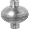 DRW Vaso da Tavolo in Alluminio Intagliato in Argento Invecchiato 33x33x33cm, Metallo