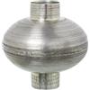 DRW Vaso da Tavolo in Alluminio Intagliato in Argento Invecchiato 33x33x33cm, Metallo