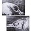 DRW Quadro tela con ballerine in legno con vari colori 80 x 120 x 3 cm
