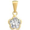 Amberta Allure Ciondolo in Oro 9 ct per Donna con Zircone: Ciondolo Fiore Oro