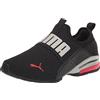 PUMA, Axelion Slip On Uomo, Black High Risk Red Gray Violet, 45 EU