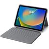 GielleService Custodia Logitech Rugged Folio con tastiera wireless per iPad 7a e 8a generazione 10.2 - Digitazione silenziosa