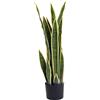 Outsunny Sanseveria Artificiale in Vaso, Pianta da Esterno e Interno con 21 Foglie (Ф15cm x 80cm)|Aosom