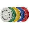 DIAMOND FITNESS Diamond Set Dischi Bumper Competizione Pro Bianco Ø45 cm - Totale 220 kg