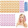 URAQT Bigodini per Styling Capelli, 24 Pz Styler a Mossi Magici senza Calore a 45 cm, Bigodini Morbidi Flessibili con 1 Set di Ganci per Capelli per Uso Domestico e Fai-da-te