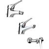PAINI SET MISCELATORI PAINI PILOT LAVABO BIDET E DOCCIA ESTERNO CROMATO