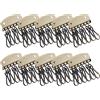 F Fityle Portachiavi, 6 Ganci Portachiavi con Clip per Realizzare Portachiavi Artigianali in Pelle Natale, Stile a