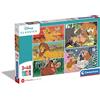 Clementoni Supercolor Disney Classics-3X48 (Include 3 48 Pezzi) Bambini 4 Anni, Puzzle Cartoni Animati-Made In Italy, Multicolore, 25285