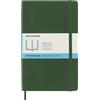 Moleskine Classic Notebook, Taccuino con Pagine Puntinate, Copertina Morbida e Chiusura Elastica, Formato Large 13 x 21 cm, Colore Verde Mirto, 192 Pagine