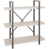 HAKU Scaffale Marrone, Rovere Chiaro, Metallo, Pannello a Nido d'Ape - Dim. L 90 cm x A 102 cm x P 33 cm, Stile Moderno