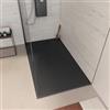 DEGHI Piatto doccia 140x80 in resina effetto pietra ardesia nero - Kalf