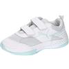 PUMA Varion II V Jr, Indoor Court Shoe Unisex-Bambini, White Light Aqua, 28 EU