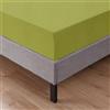 IlGruppone Il Gruppone Passione Casa Lenzuolo sotto con Angoli Elastici 100% Puro Cotone Lenzuola in Vari Colori A Tinta Unita Angolo Elastico - Verde - Singolo