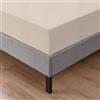 IlGruppone Il Gruppone Passione Casa Lenzuolo sotto con Angoli Elastici 100% Puro Cotone Lenzuola in Vari Colori A Tinta Unita Angolo Elastico - Beige - Singolo