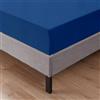 IlGruppone Il Gruppone Passione Casa Lenzuolo sotto con Angoli Elastici 100% Puro Cotone Lenzuola in Vari Colori A Tinta Unita Angolo Elastico - Avio - Singolo