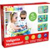 LUDAZON® Valigetta Montessori: L'UNICA IN ITALIANO, Giochi Bambini 1 2 3 4 5 Anni, Busy Board da Viaggio, Quiet Book, Libro Sensoriale, Pannello Interattivo, Guarda Il Video