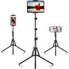 SAMHOUSING Supporto per Treppiede per iPad e Tablet - Regolabile in Altezza con Rotazione a 360° - Compatibile con iPad e Altri Tablet da 4.7-12.9