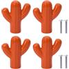 NAKUPENDA 4 pomelli in ceramica per mobili, per cassetti, camera dei bambini, armadietti, libreria (arancione)