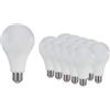 Promopack x 10 pz lampadina led globo A60 E27 10w attacco grande sfera  basso consumo luce