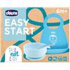 Chicco Set Pappa Silicone Easy Start bavaglino piatto cucchiaio svezzamento  6+