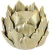 Flair Flower Portacandele Carciofo in ceramica per candela, candelabro, decorazione oro, per corona dell'Avvento, ghirlanda, decorazione da tavolo, coni, ninfea, loto, decorazione regalo