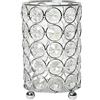 Elegant Designs HG1001-CHR-Vaso Elipse, centrotavola per Matrimoni, pennelli da Trucco o Penne, 12,7 cm, Portacandele/Vaso Decorativo, Cristallo Metallo, Finitura cromata, 4.75 Inches