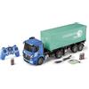 Carson 500907671 1:20 MB Arocs con container 100% RTR - Veicolo telecomandato, camion con funzione di luce e suono, batterie e telecomando inclusi, 30 minuti di guida