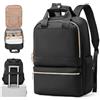 UPPACK Zaino Da Viaggio Ryanair 40x20x25, Bagaglio a Mano Donna Università Scuola Media Superiore Porta Pc Antifurto Elegante Lavoro Palestra Catena in oro nero