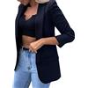 Meggsnle Abbigliamento da donna, elegante, a maniche lunghe, blazer da donna, elegante, blazer da donna, oversize, maglione a maniche lunghe, blazer da donna, basic giacche in tweed blazer, Nero , M